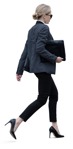 Businesswoman in high heels walking to the office - Photoshop People Cutouts - miniature
