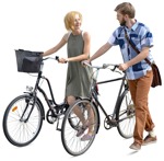 Couple cycling human png (2969) - miniature