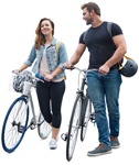 Couple cycling png people (4088) - miniature