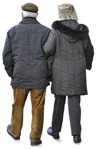 Elderly couple walking  (4603) - miniature