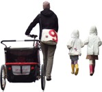 Family with a stroller walking person png (812) - miniature