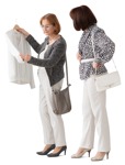 Two women in their sixties shopping for new clothes - people png - miniature