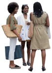 Three well-dressed Black women shopping - People PNG - miniature