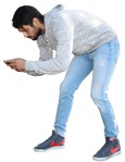 Man with a smartphone standing people png (1876) - miniature