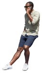 Man with a smartphone standing png people (12944) - miniature