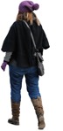 Mature adult woman walking cut out people (614) - miniature