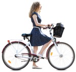 Woman cycling  (8369) - miniature