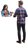 Cut out people - Bartender With Customers 0029 | MrCutout.com - miniature