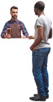 Cut out people - Bartender With Customers 0030 | MrCutout.com - miniature