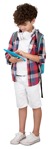 Boy child with a smartphone learning  (8029) - miniature