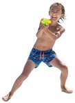 Boy in a swimsuit playing  (8988) - miniature