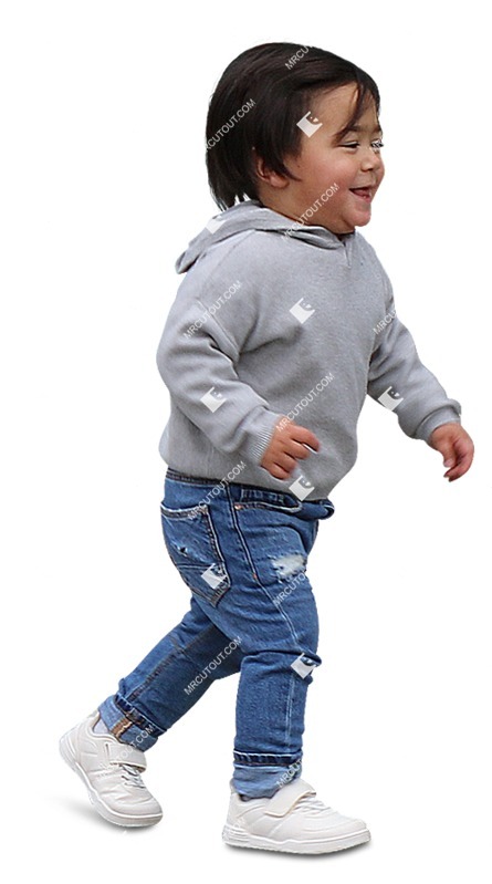 Boy playing entourage people (13033)