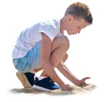 Boy playing photoshop people (14395) | MrCutout.com - miniature