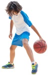 Boy playing basketball  (11542) - miniature