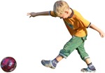 Boy playing soccer  (3903) - miniature