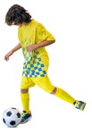 Boy playing soccer cut out people (11374) - miniature