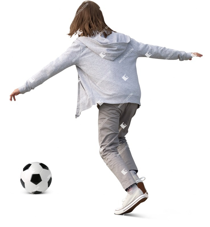 Boy playing soccer people png (14707)
