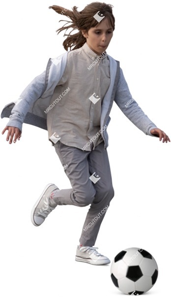 Boy playing soccer people png (13617)