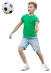 Boy playing soccer cut out pictures (14380) - miniature