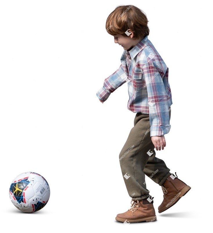 Boy playing soccer people png (15425)