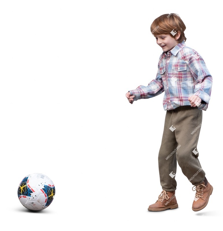 Boy playing soccer photoshop people (15617)