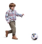 Boy playing soccer photoshop people (15616) - miniature