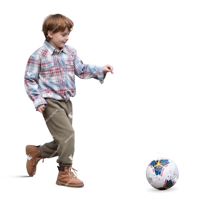 Boy playing soccer photoshop people (15616)