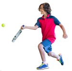 Cut out people - Boy Playing Tennis 0001 | MrCutout.com - miniature