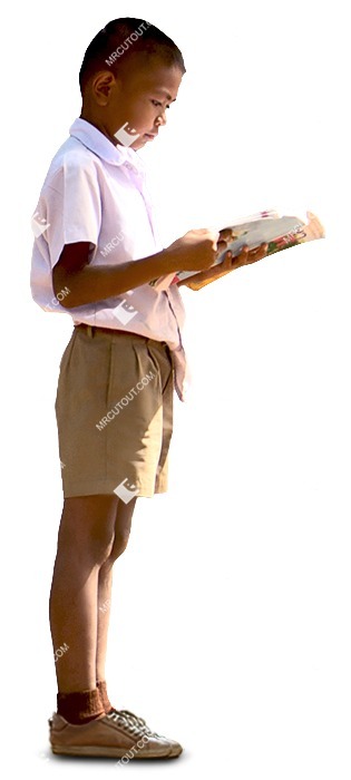 Boy reading a book human png (7734)