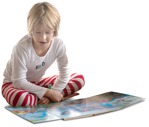 Boy reading a book people png (11218) - miniature
