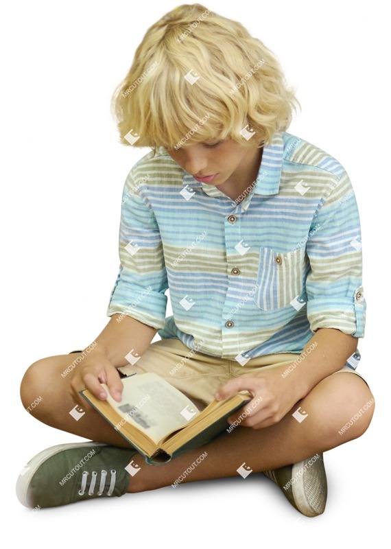 Boy reading a book people png (13722)