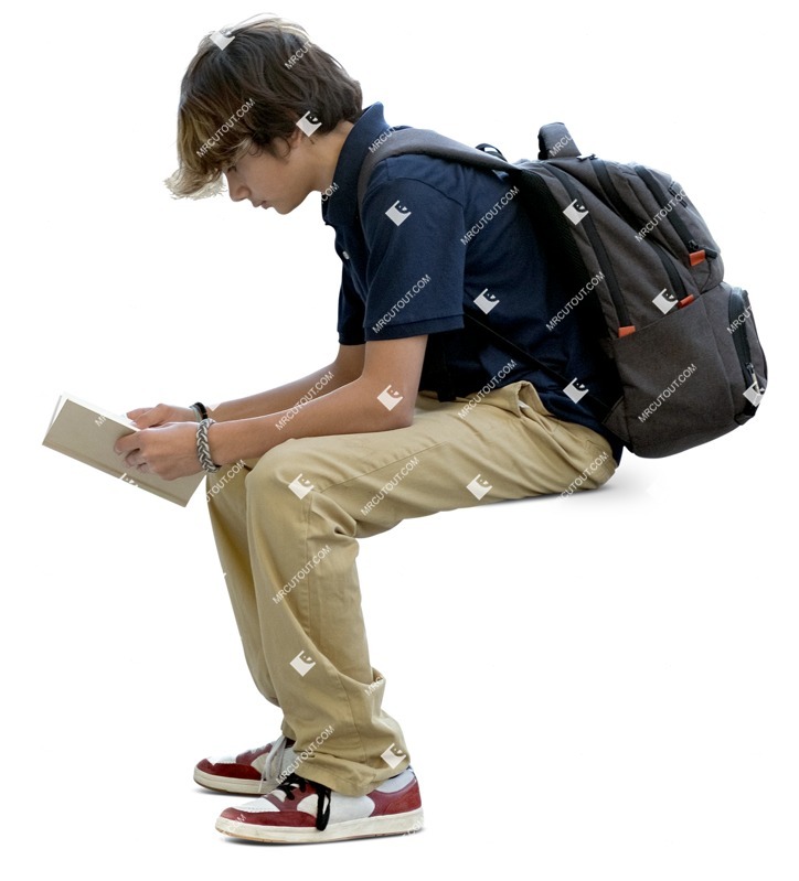 Boy reading a book people png (13717)