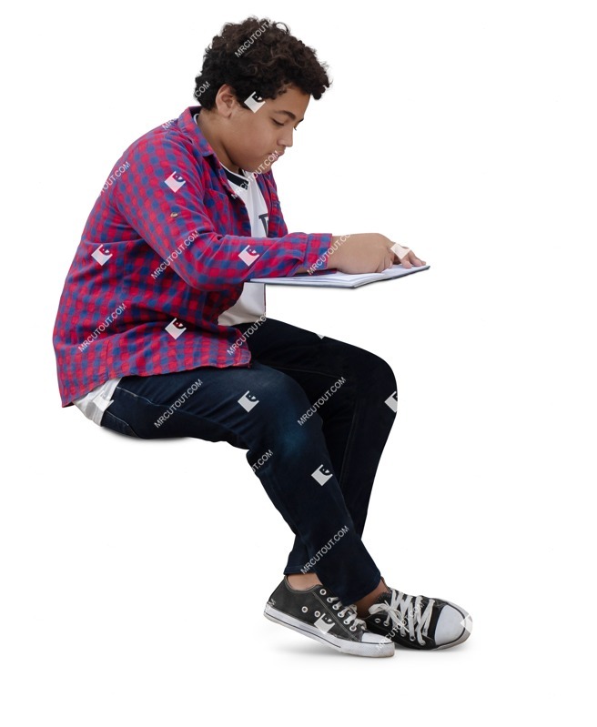 Boy reading a book people png (18725)