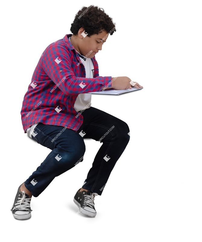Boy reading a book people png (18724)