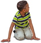 Boy sitting  (6148) - miniature