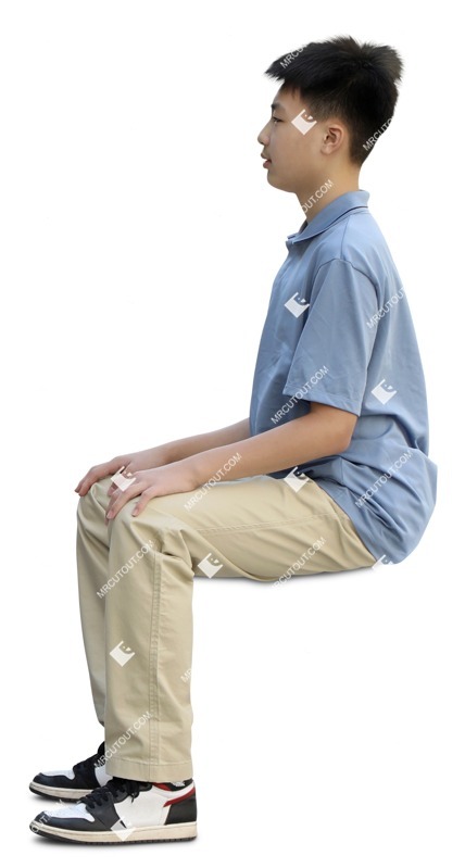Boy sitting people png (19266)