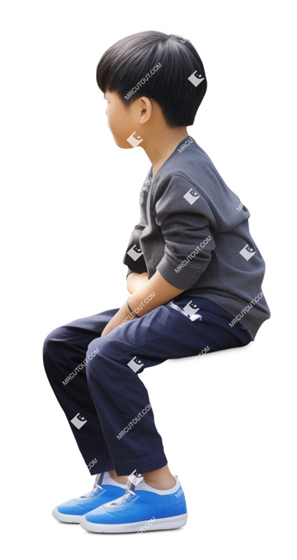 Boy sitting human png (20345)