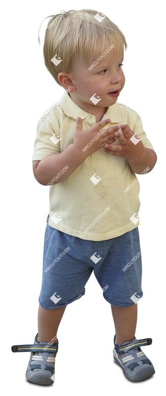 Boy standing entourage people (14140)