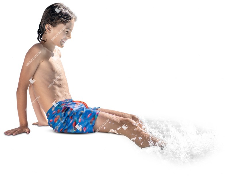 Boy swimming people png (8919)