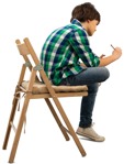 Boy teenager sitting human png (7042) - miniature