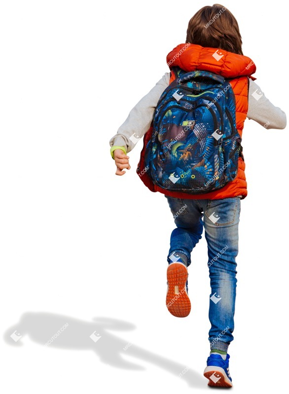 Boy walking entourage people (5956)
