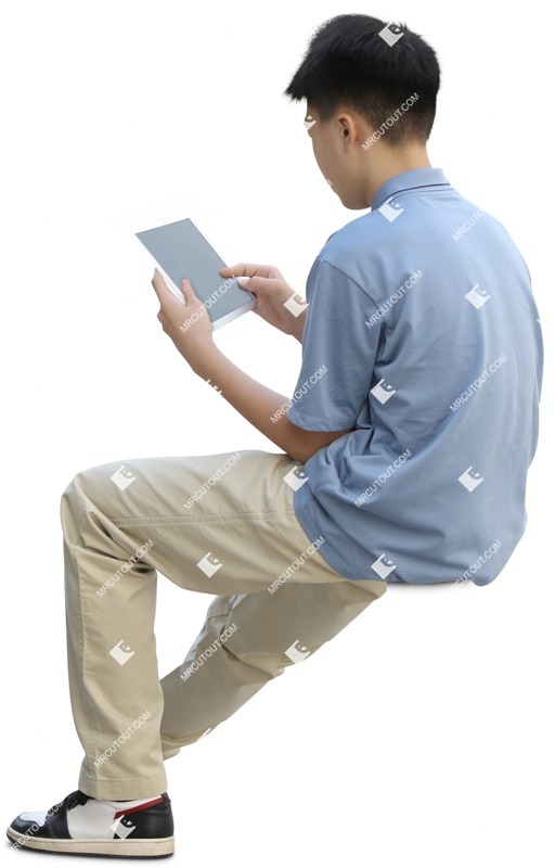 Boy with a computer people png (18224)
