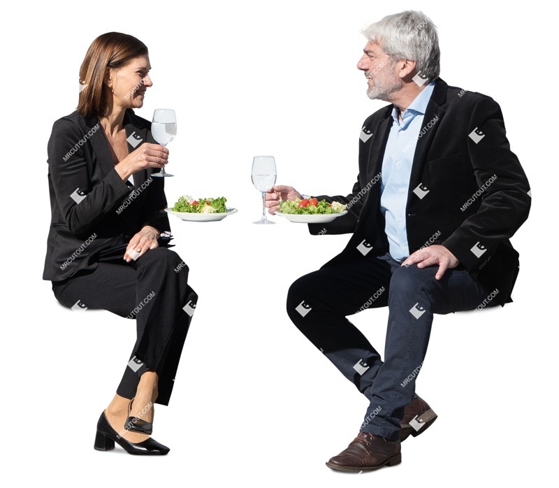 Business group drinking cut out pictures (16486)