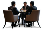 Business group drinking cut out people (20289) - miniature