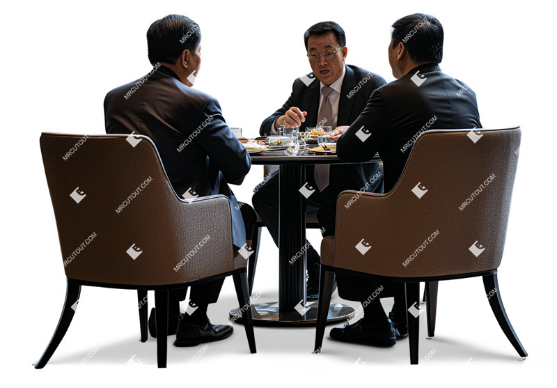 Business group drinking cut out people (20289)