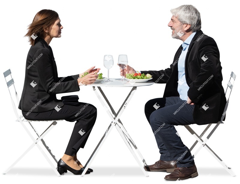 Business group eating people cutouts (16379)