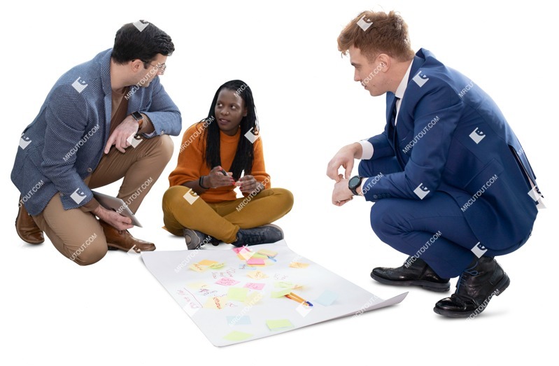 Business group sitting people png (11641)