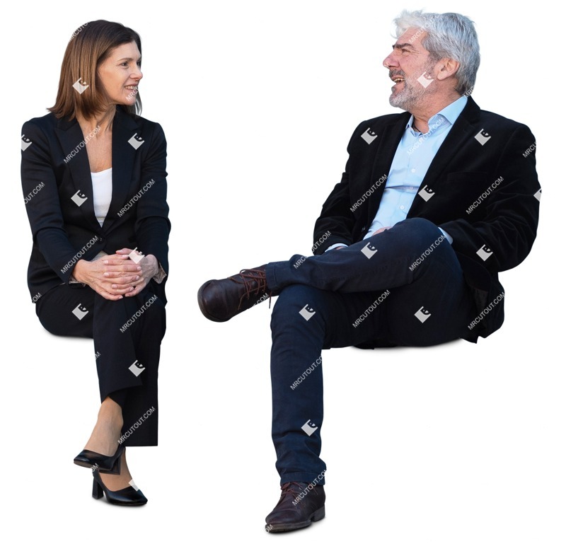 Business group sitting people cutouts (16102)