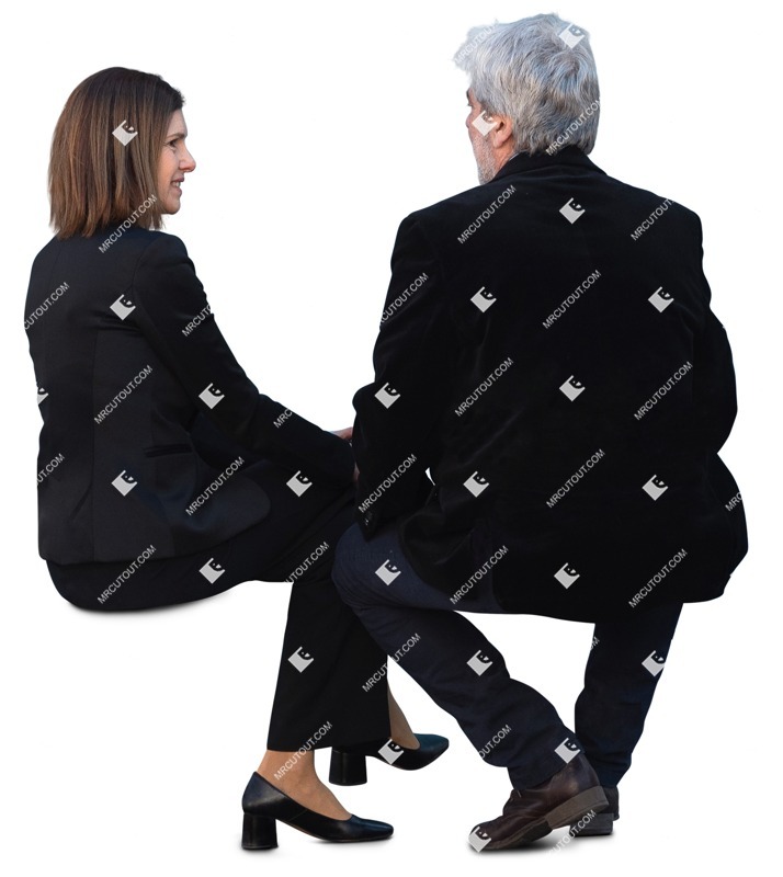 Business group sitting people cutouts (16104)