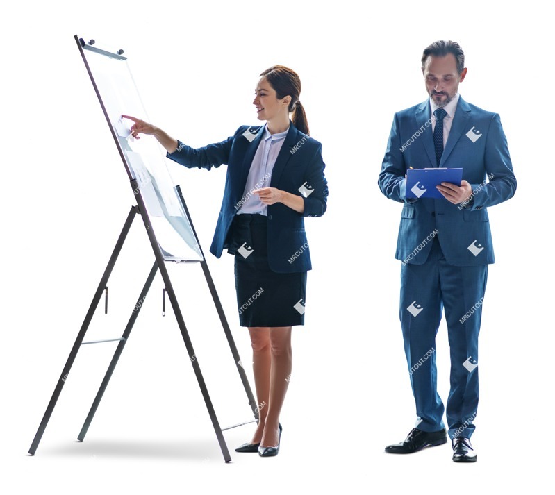 Business group standing cut out people (8260)